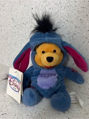 Disney Store Pooh as Eeyore - bean bag - 8" New With Tag